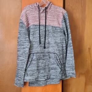 Womens BKE Hoodie Large Layering Casual Gray/Pink Athleisure Cozy